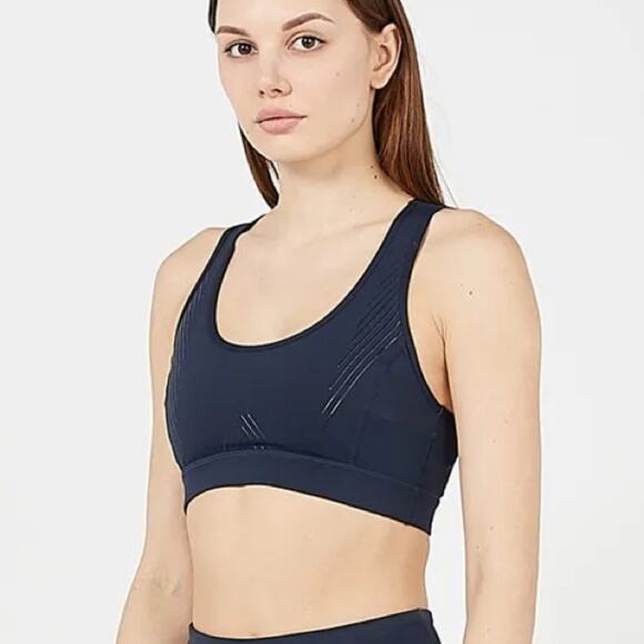 AUrum Activewear Navy Blue Hermosa Sports Bra in Total Eclipse - Picture 1 of 15